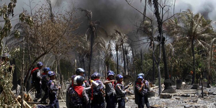 Arakan Violence Death Toll Put at 50