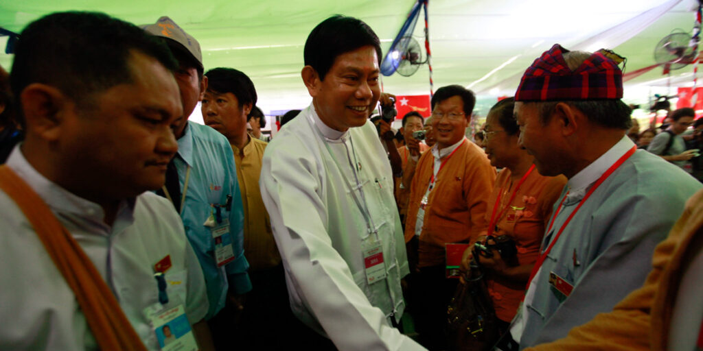 Htay Oo at the NLD congress in Rangoon, 2013 (Photo: Soe Zeya Tun / Reuters)