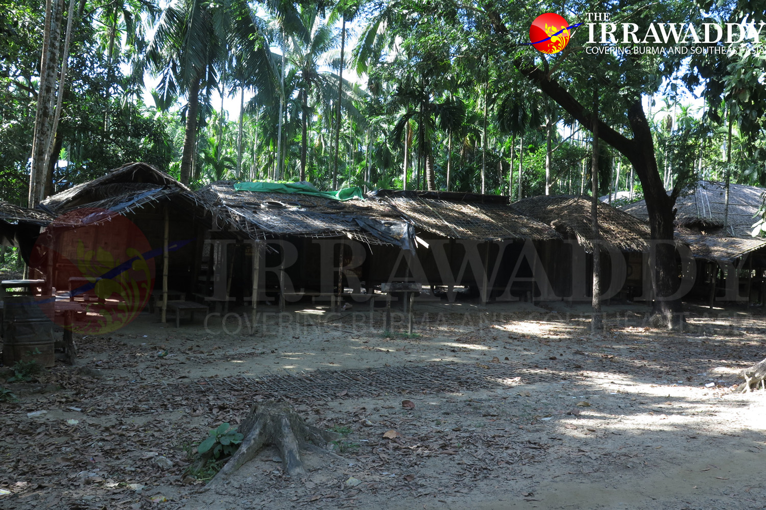 Closed shops in Maung Hna Ma, a Muslim village in Maungdaw. (Photo: Moe Myint / The Irrawaddy)