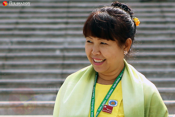 Ma Thandar: Ma Thandar, co-founder of the Women and Peace Network and Lower House lawmaker. (Photo: The Irrawaddy)