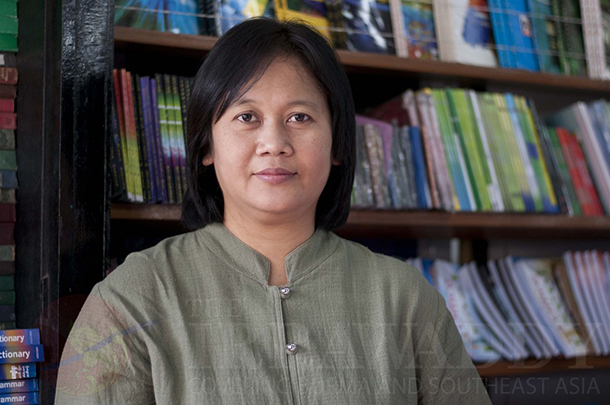 NilarThein, women’s rights and development activist and current political prisoner. (Photo: SaiZaw / The Irrawaddy)